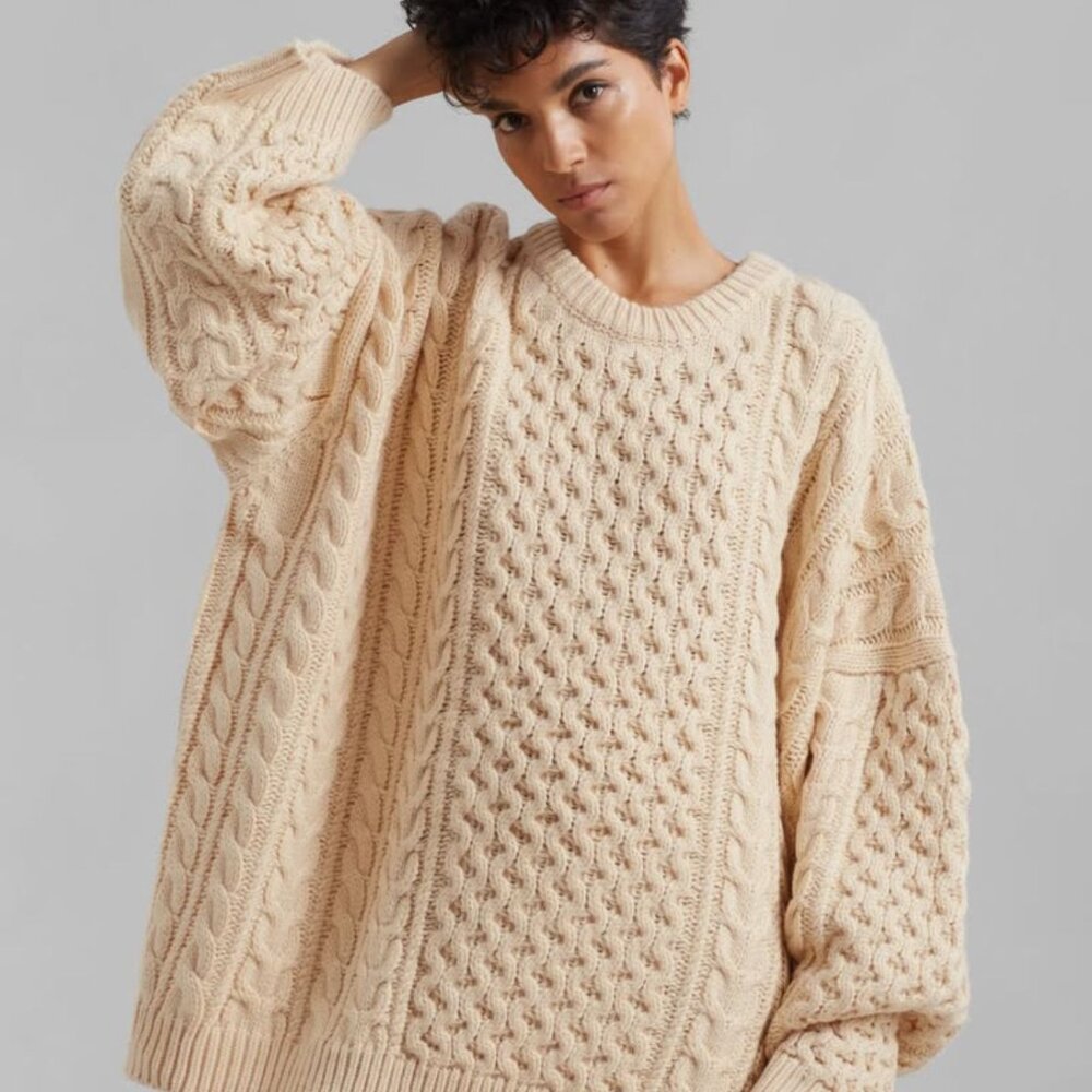 The Frankie Shop - Pailey Braided Sweater - Cream